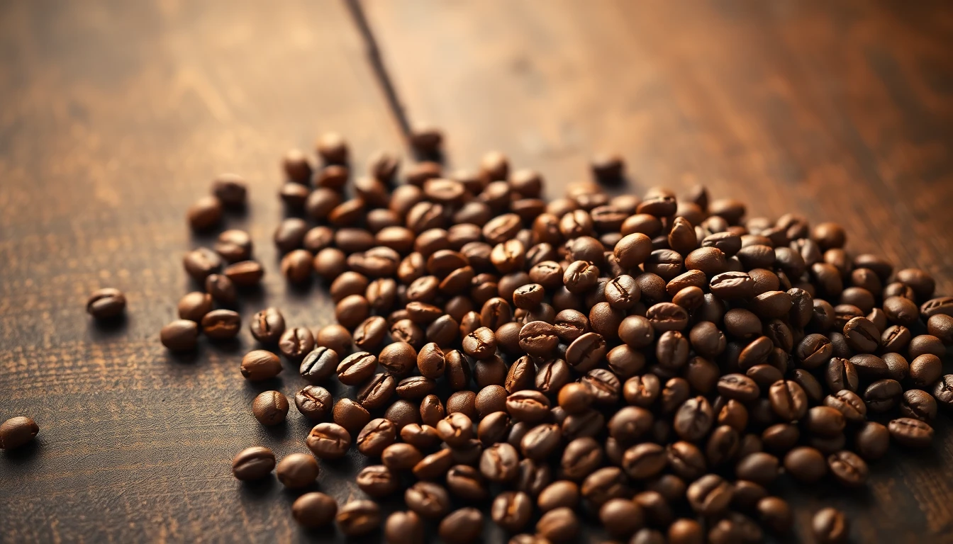 دانه های قهوه تازه